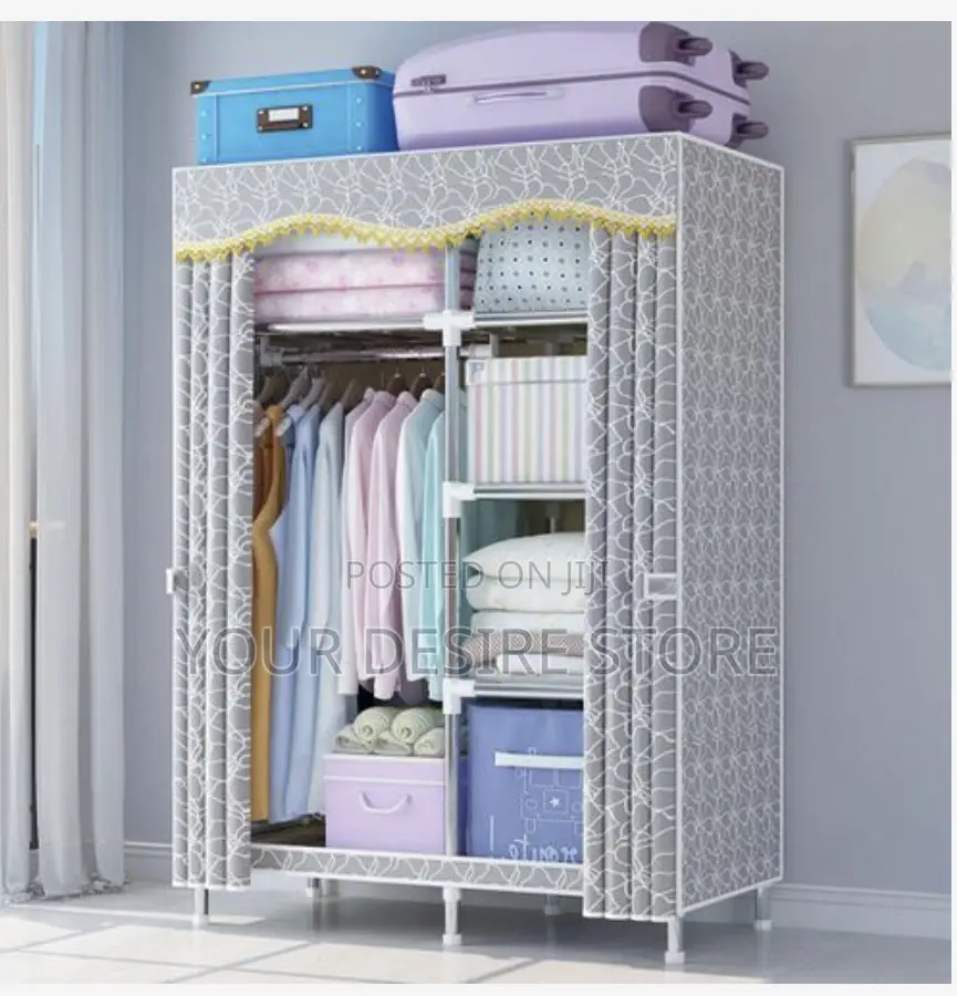 2 Column Mobile Steel Wardrobe