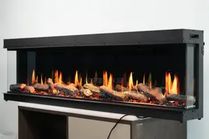 New Modern 3 Sided Glass Electric Fireplace Lights 1.2mtr