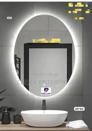 Round Mirror With 3 Light