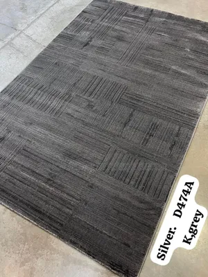 D474a K.Grey Luxury Soft Pile Center Rug Turkish