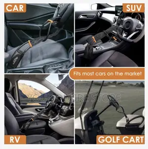 Universal Steering Wheel Lock Anti-Theft Device - Black