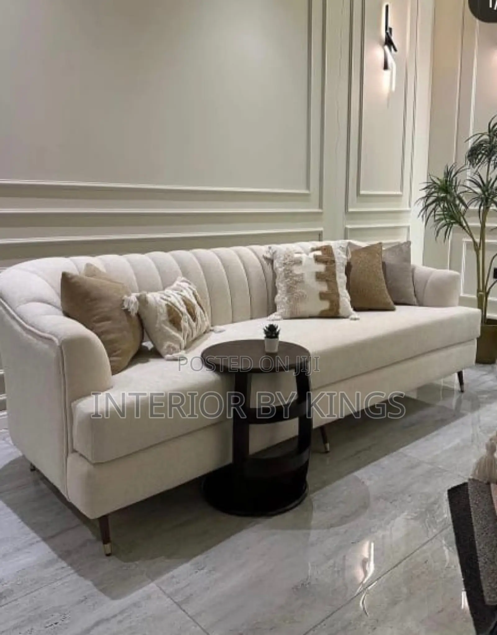 3seater Fabric Sofa + Side Mini Table Can Come in Colors