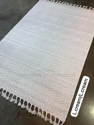 L .Cream Soft Pile Center Rug Turkish Available