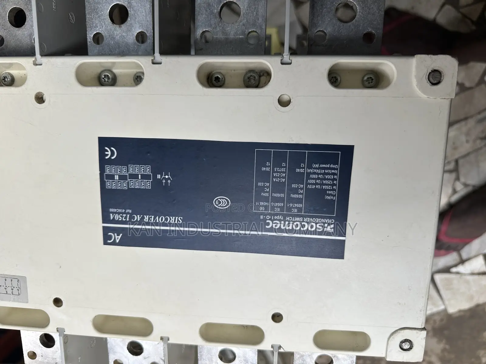 1250amps Socomec Change Over