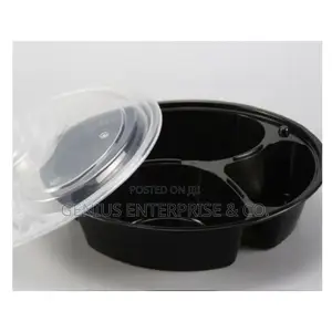 (50pcs) 3 Compartment Microwavable Oven Meal Prep Container