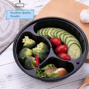 (50pcs) 3 Compartment Microwavable Oven Meal Prep Container