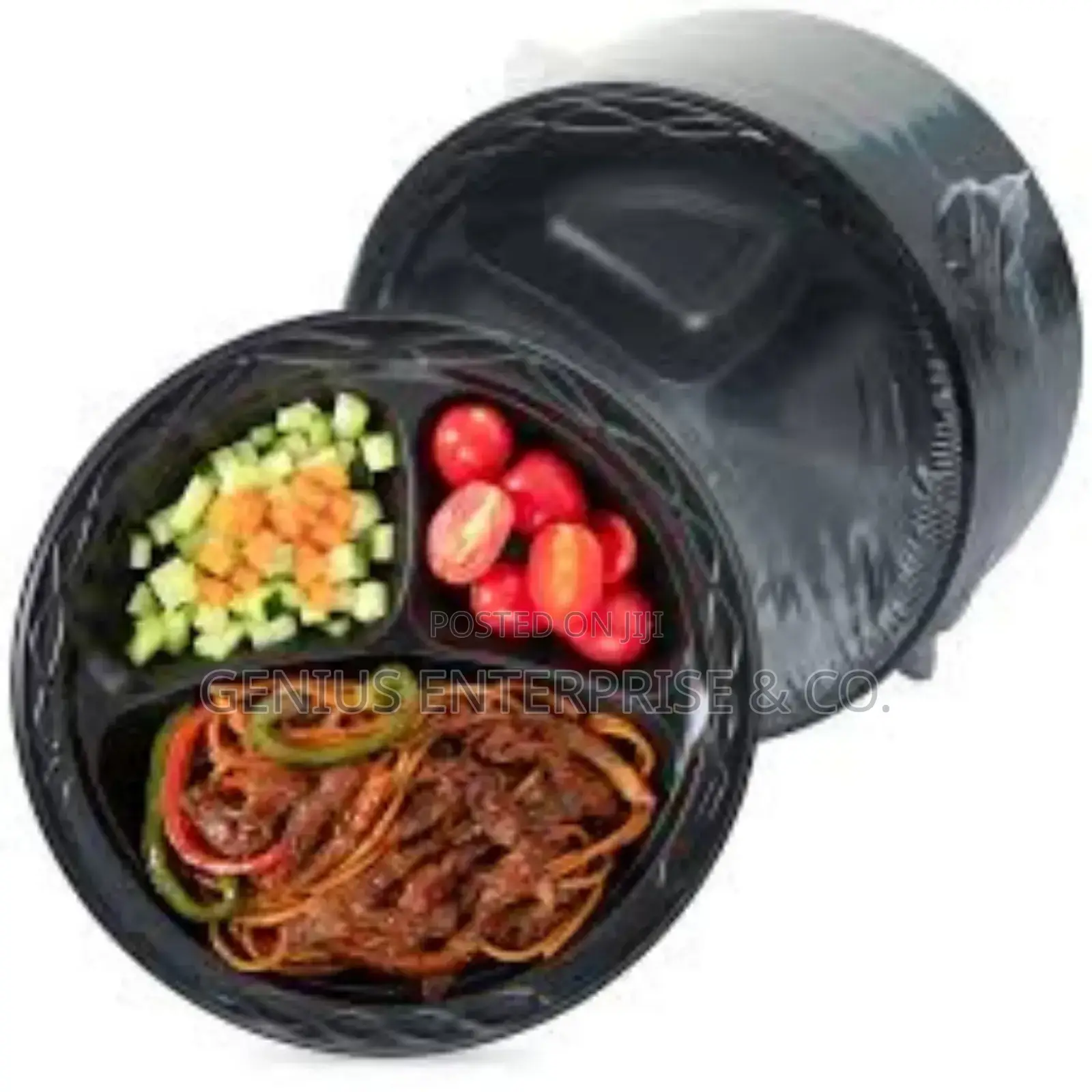 3 Compartment Takeaway With Transparent Lid Cover (A Pack)