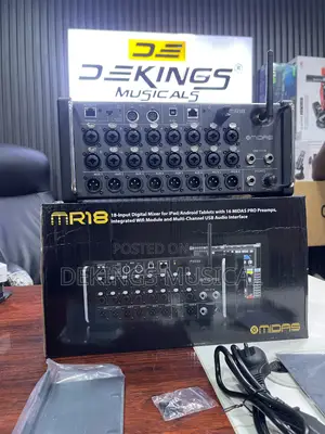 Midas Mr18 18-Channel Tablet-Controlled Digital Mixer.