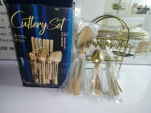 24pcs High Quality Cutlery Gold Set