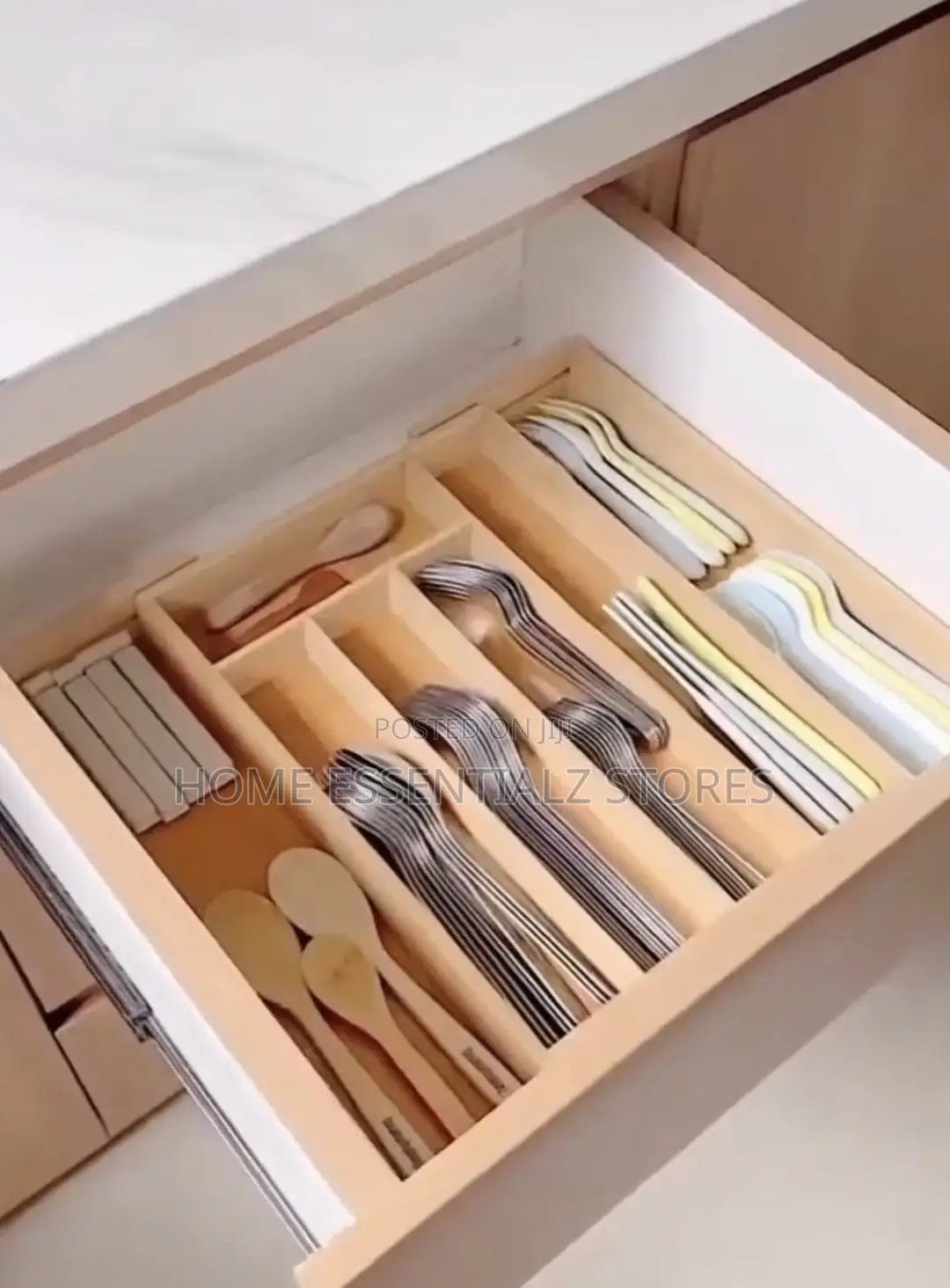 Expandable Cutlery Bamboo Rack Organizer - Cutlery Rack in Lagos Island ...