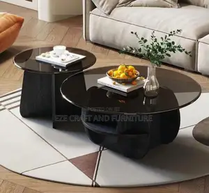 2in1 Glass Top Center Table