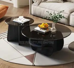 2in1 Glass Top Center Table