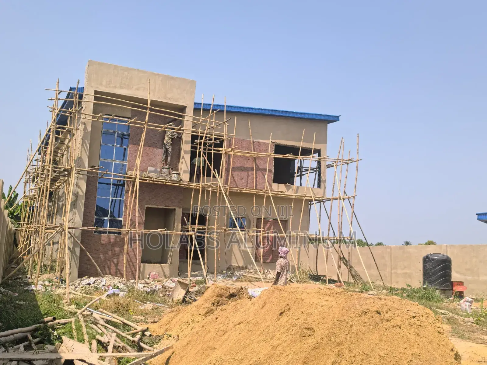 Transome Window With Fixed Blue