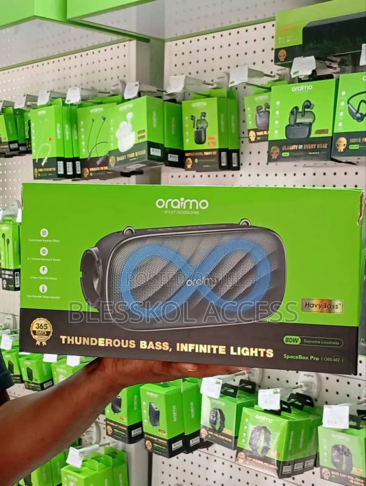 Oraimo Spacebox Pro 80w Karaoke-Support Wireless Speaker
