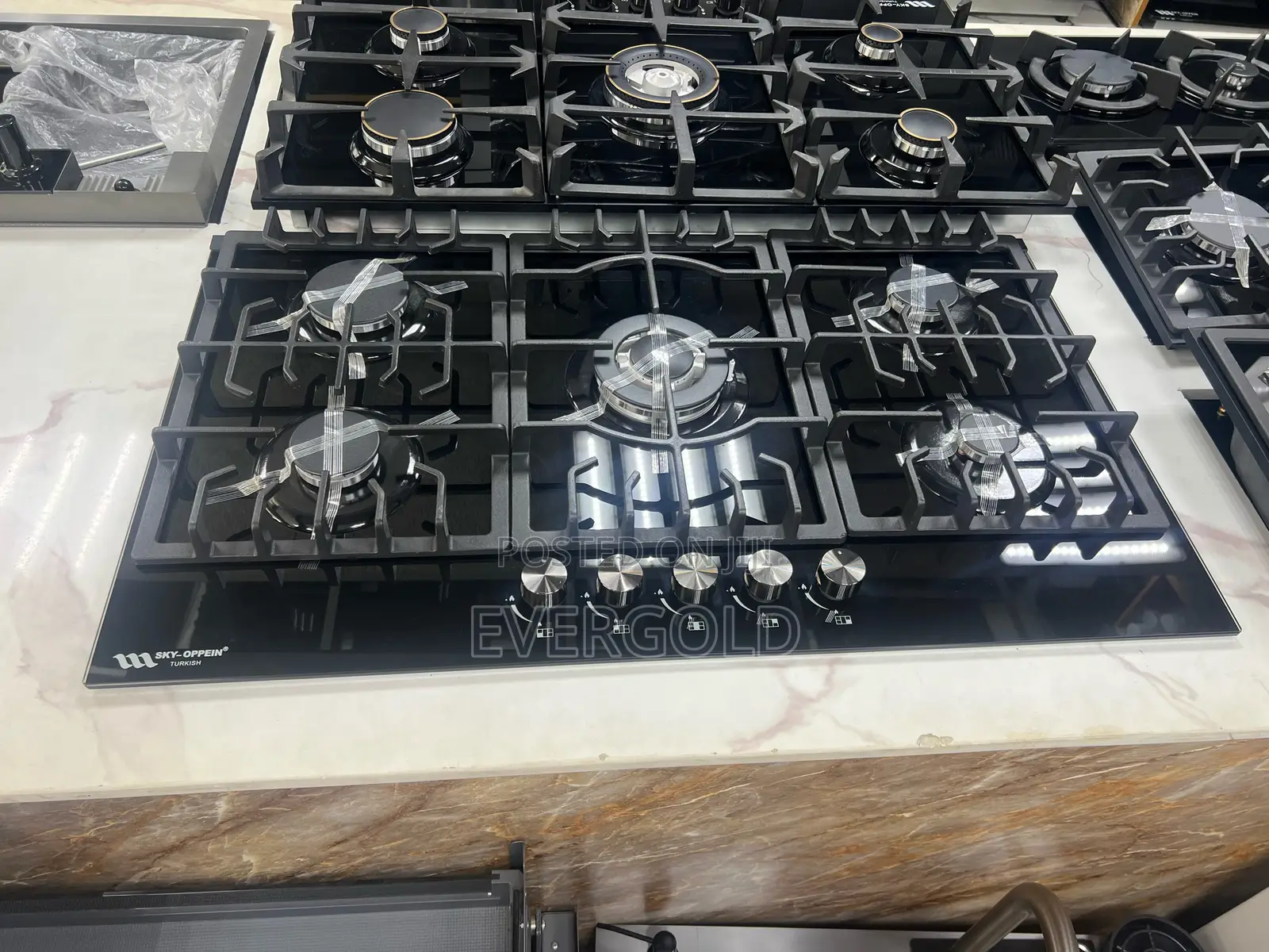 5 Burner Cooker All Gas With Battery Automatic Ignition