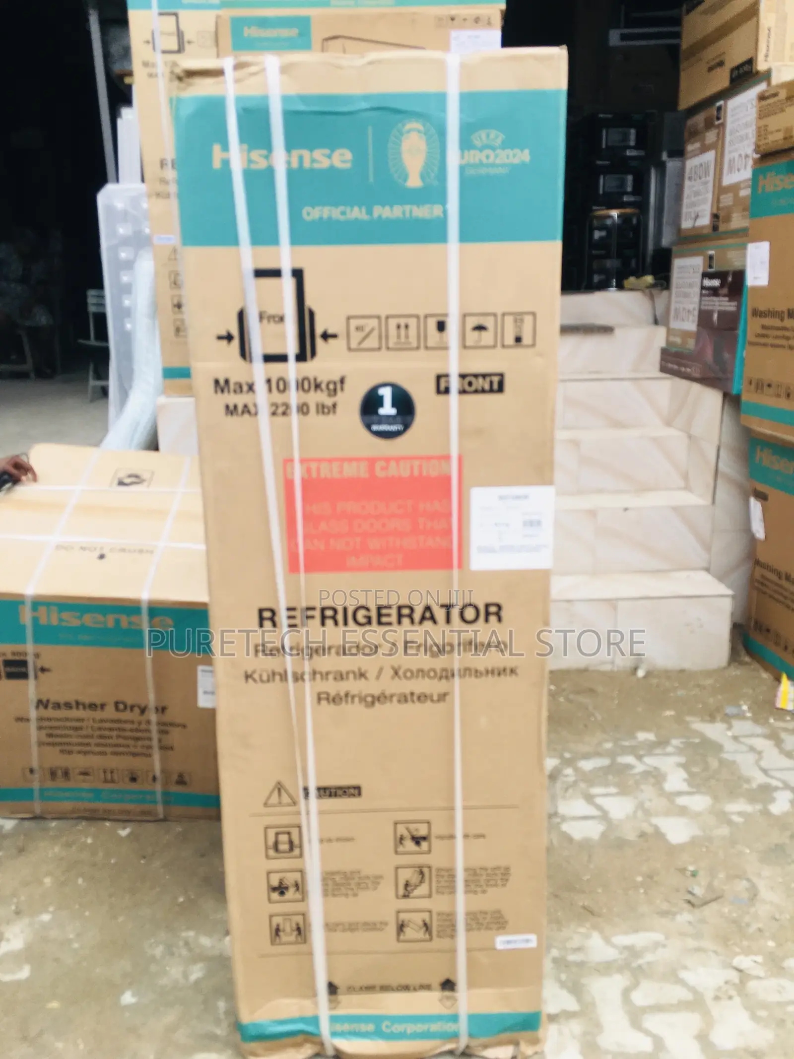 New Hisense Mirror Front Refrigerator Bottom Freezer