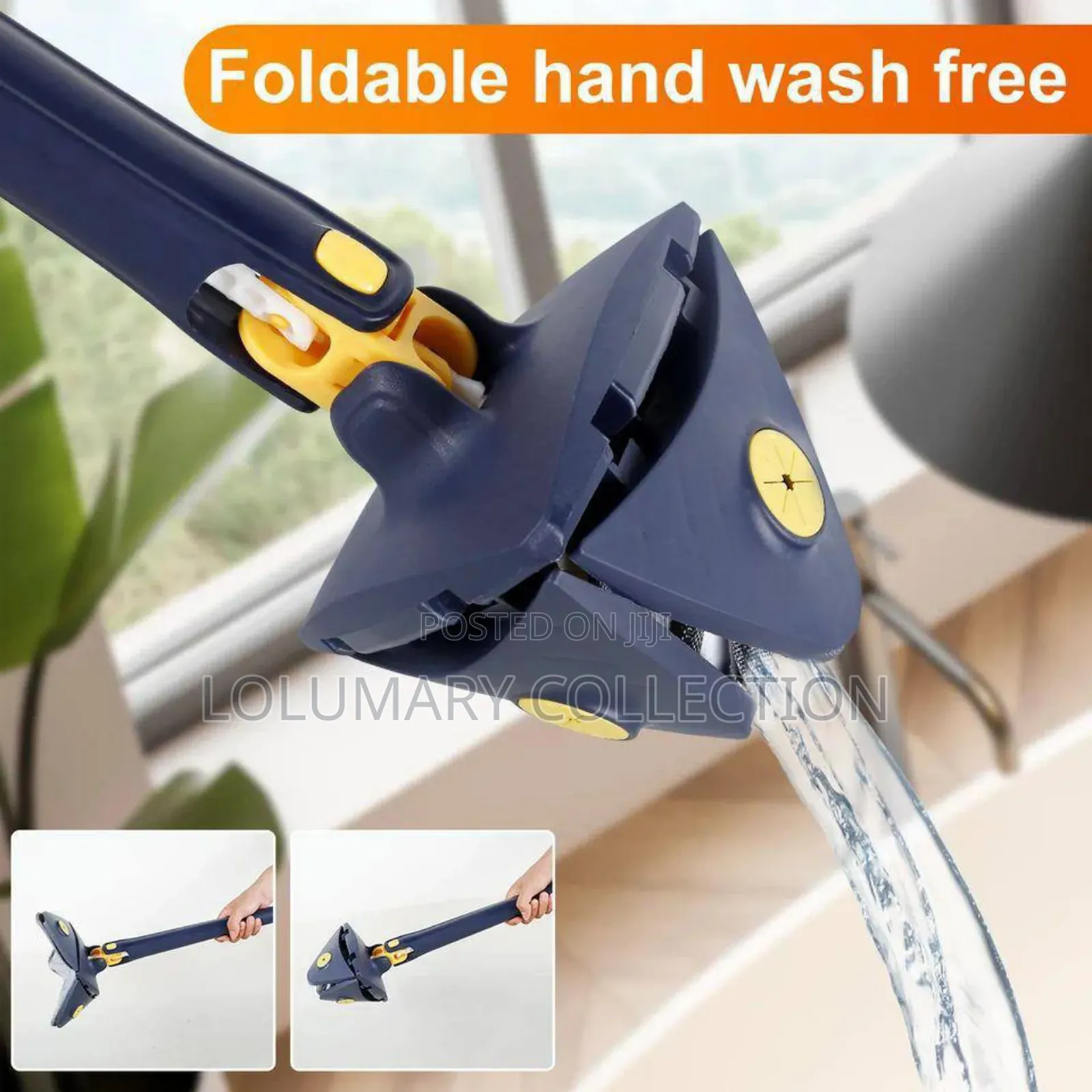 Telescopic Triangle 360° Rotating Mop –Long Handle Mop