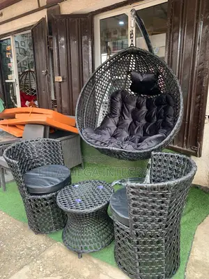 Rattan Swing/ Me and You Chairs and Center Stool