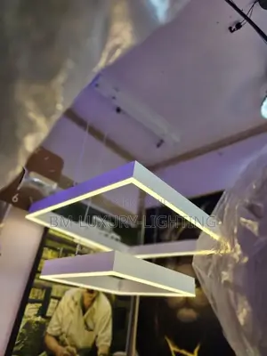 2 Dropping Square Ring Chandelier