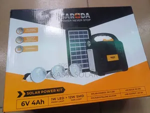 Solar Kit With Panel and 3 Bulbs 6v 4ah