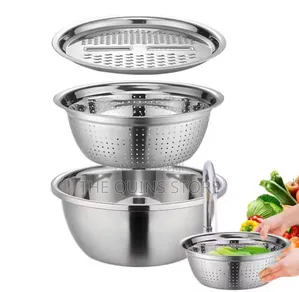 3in1 Vegetable Slicer, Strainer and Bowl