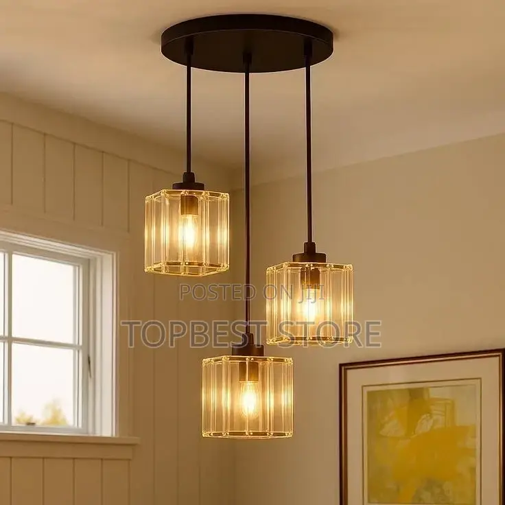 Cube Crystal Pendant Light