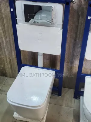 Square Shape White Color Wall Hung Wc