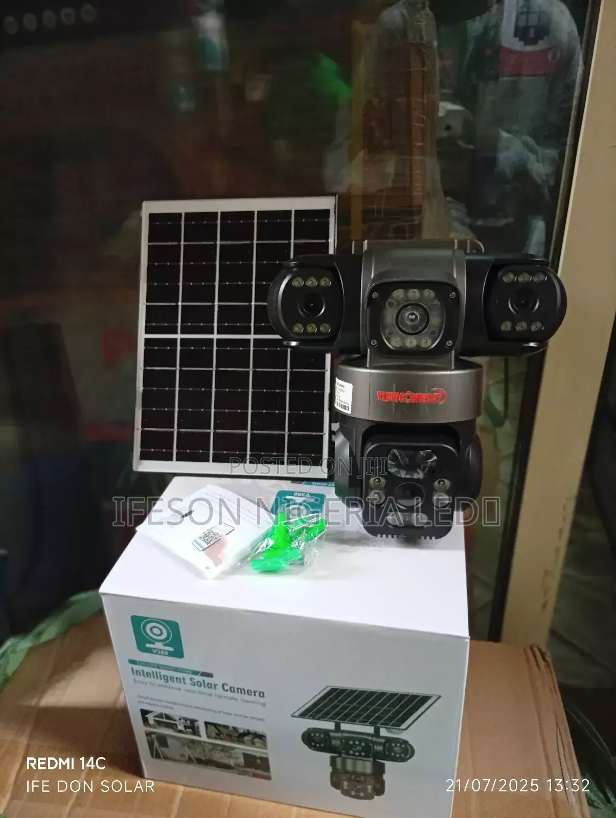 Solar Camera 3lens 3view Security Camera It Uses Sim Card