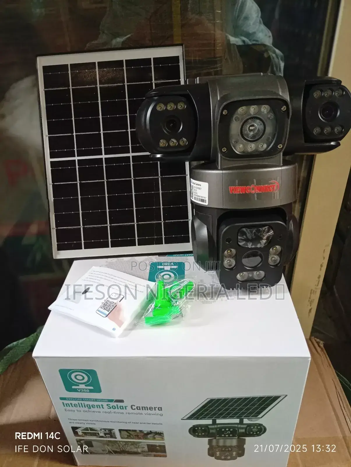 Solar Camera 3lens 3view Security Camera It Uses Sim Card