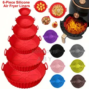 6 Pieces Silicone Air Fryer Liner