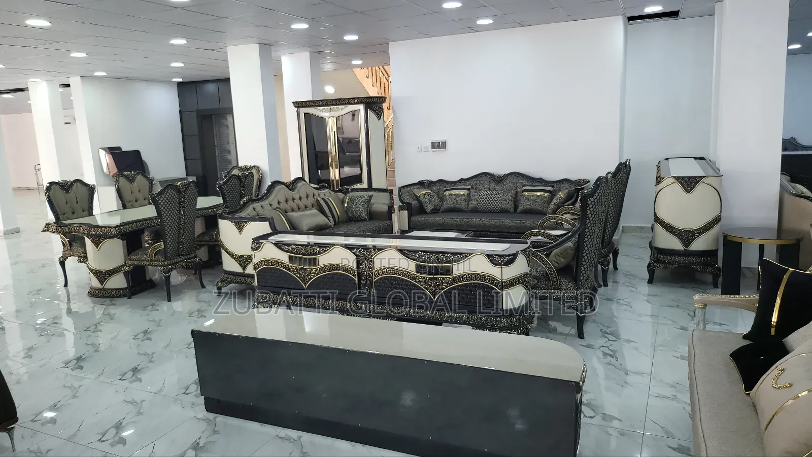 Turkish Royal Sofa With Tv Consoles, Center Table / Mirror