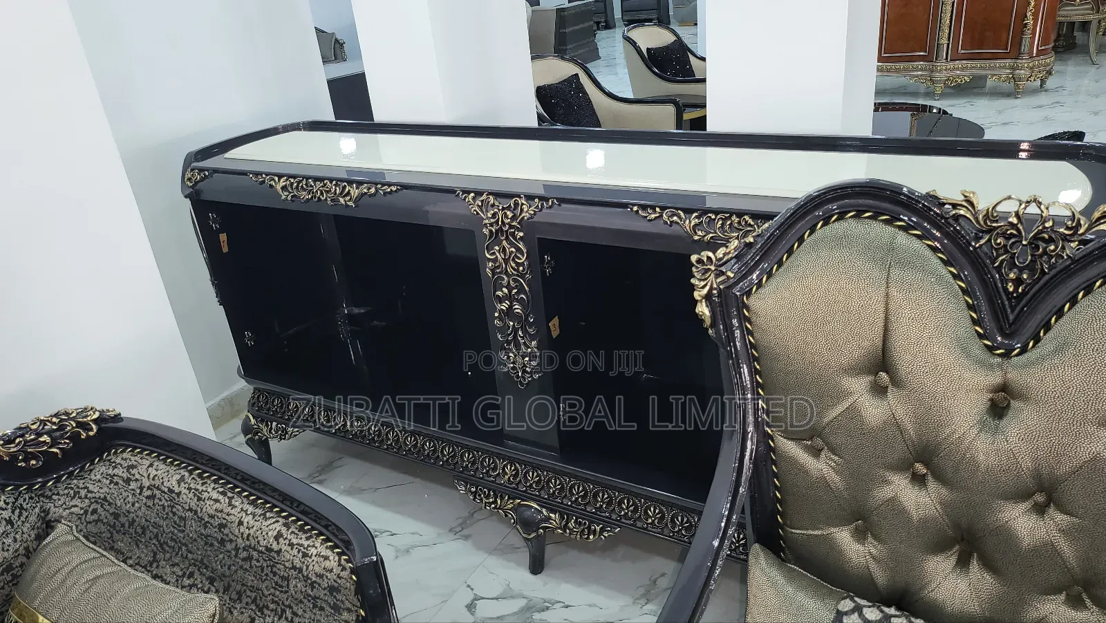 Turkish Royal Sofa With Tv Consoles, Center Table / Mirror
