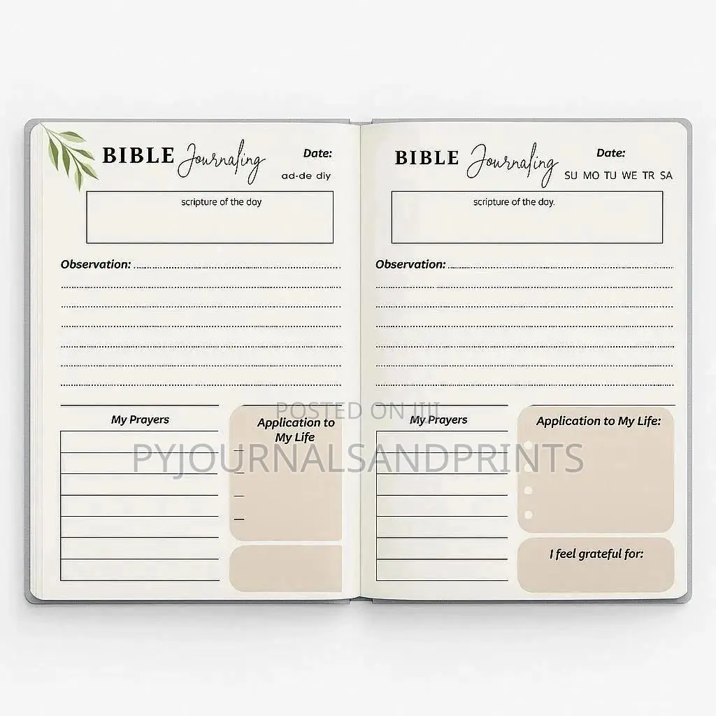 Bible Study Journal 365 Pages