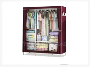 3 Column Mobile Steel Wardrobe Closet
