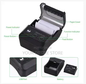 Mini Thermal Printer Wireless Bluetooth Printer 58mm Paper