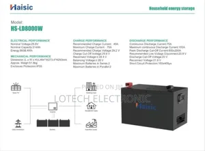 "8kwh Lithium Battery–24v With Stylish Black Display Screen.