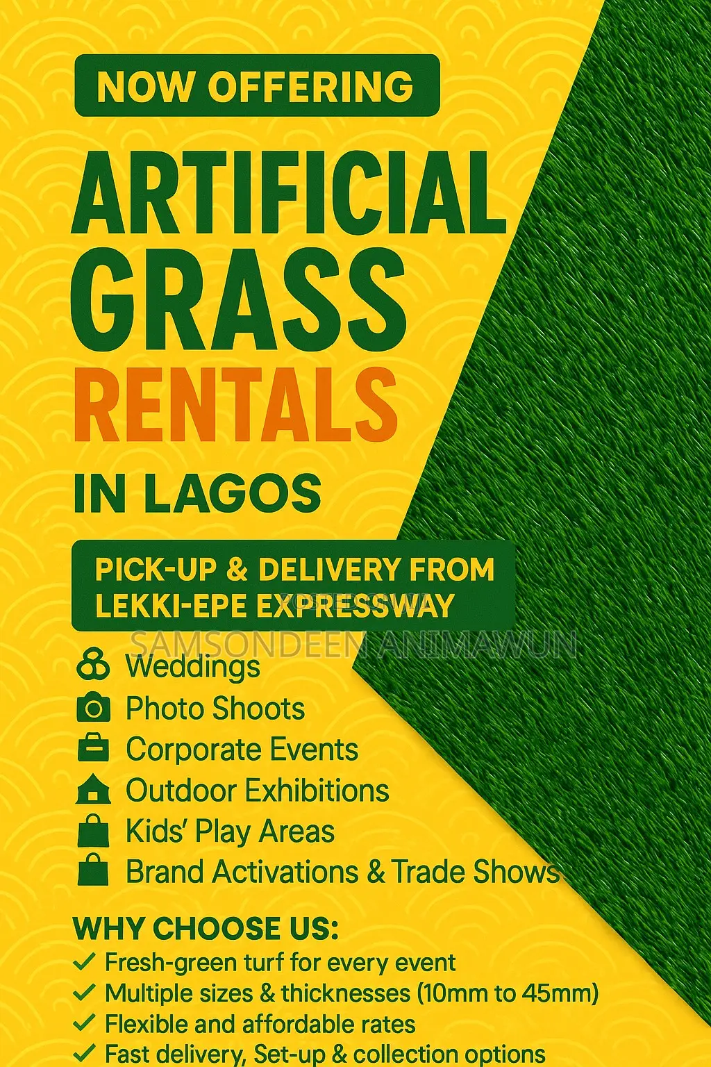 Artificial Grass for Rent