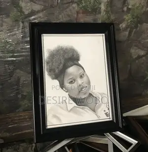 Pencil Portrait Drawing and Framing
