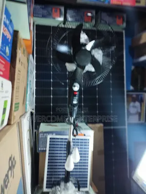 Solar Rechargeable Fan With Fan