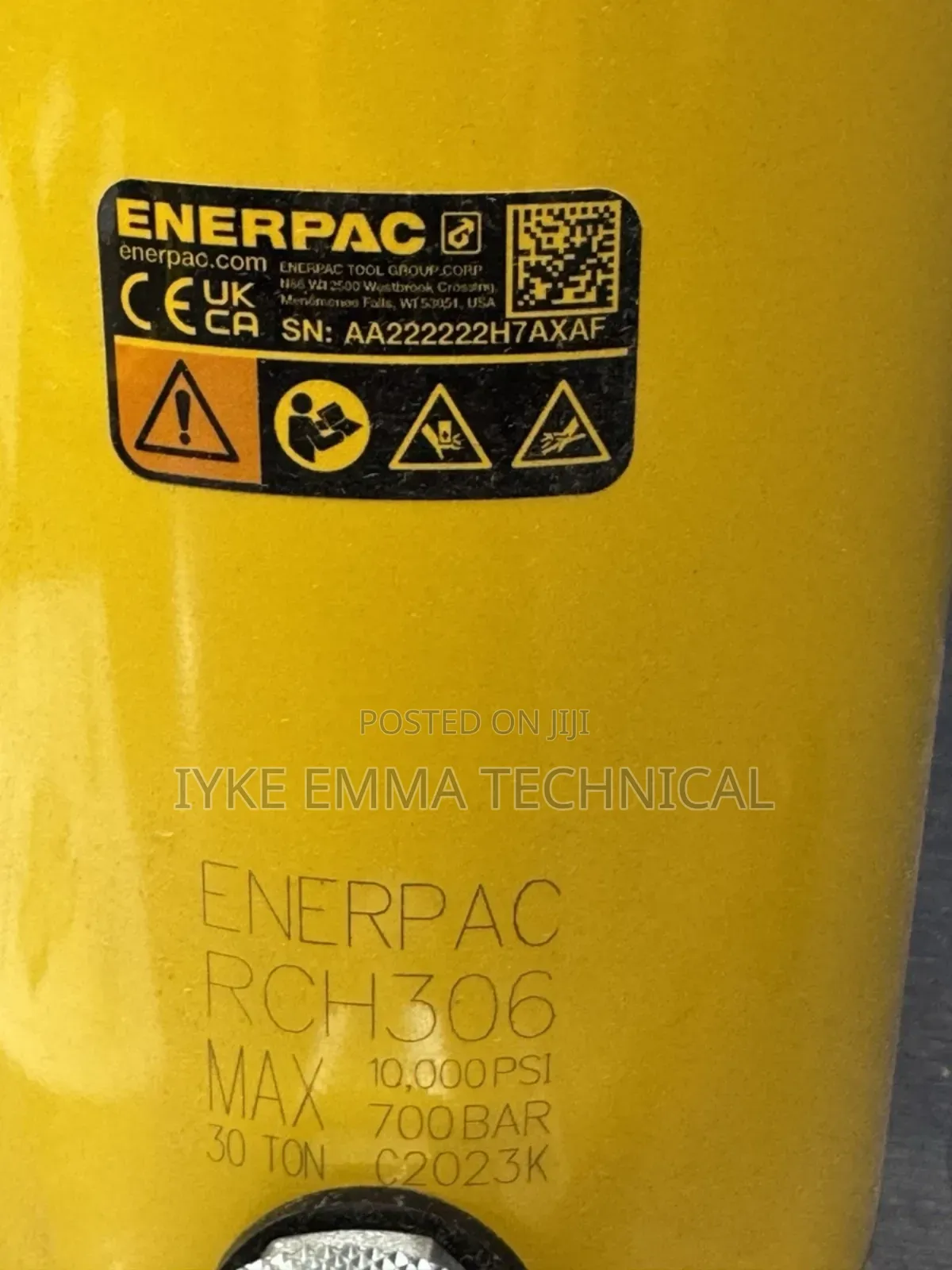 Enerpac 30 Ton Hydraulic Cylinder Jack Set