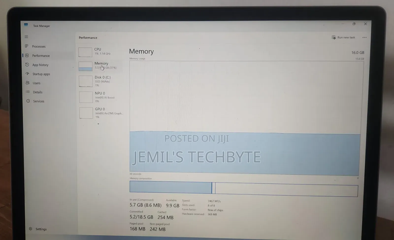 Laptop Microsoft Surface Laptop 6 16GB Intel Core Ultra 7 SSD 256GB