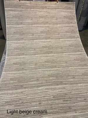 Beige Cream Soft Pile Design Center Rug Turkish