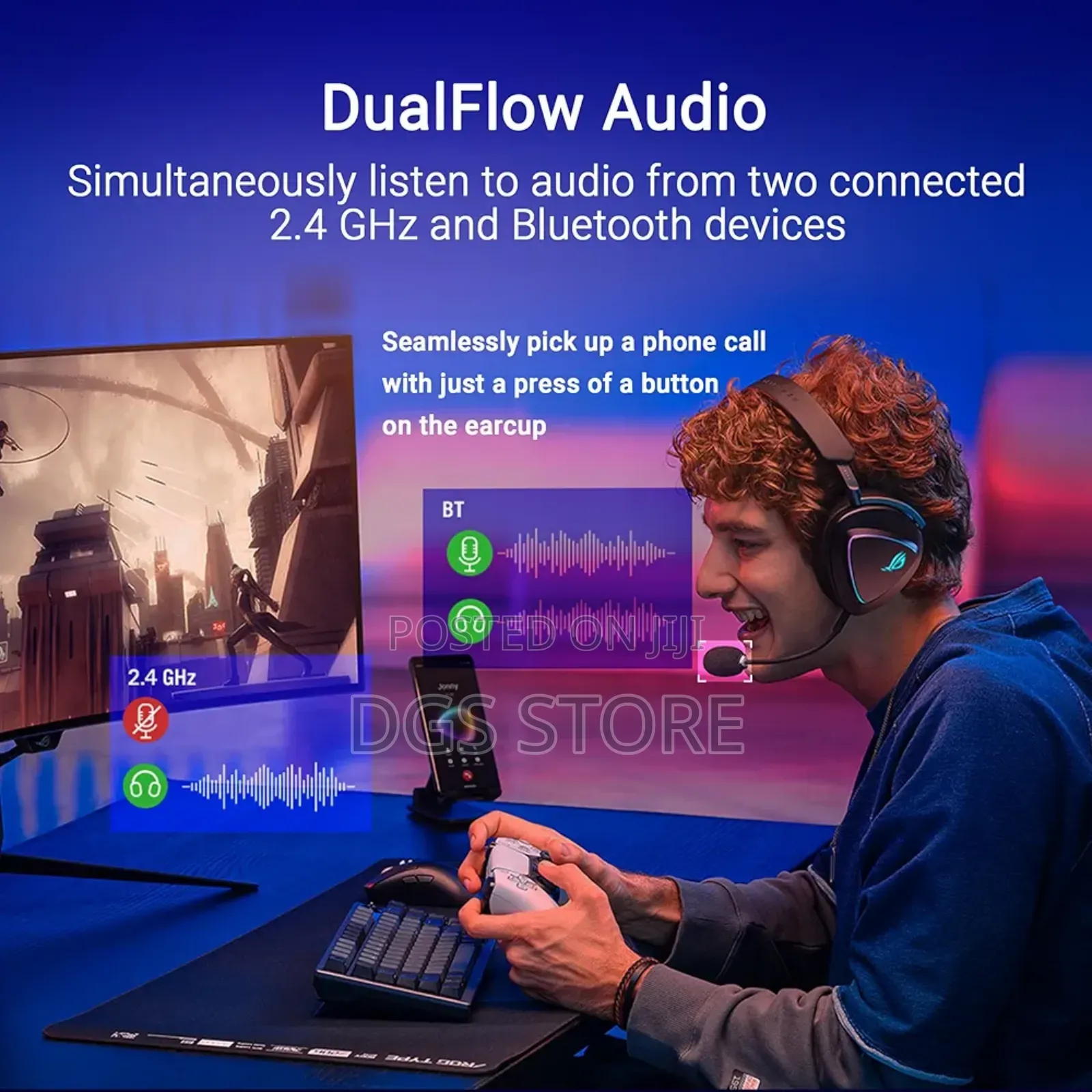 Asus Rog Delta Ll Bluetooth Headphone 