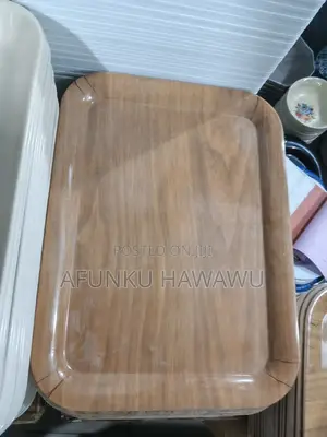 Wooden Design Ceramic Tray 12pcs