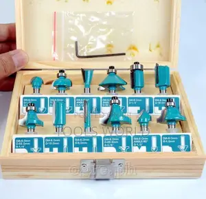 Total 12 PCS Router Bits Set Versatile Router Set 6mm