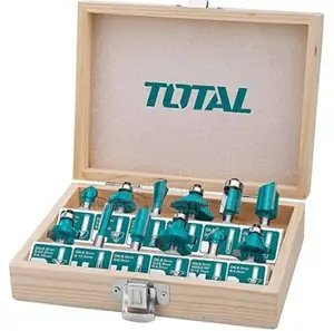 Total Tools 12pcs Router Bits Set 6mm- Tacsr0121
