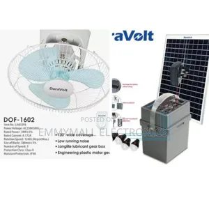 Duravolt Solar Orbit Fan With Solar Rechargeable Kit