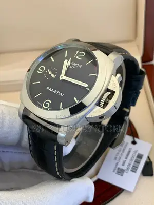 Luminor Panerai Automatic Engine Leather Strap Wristwatch