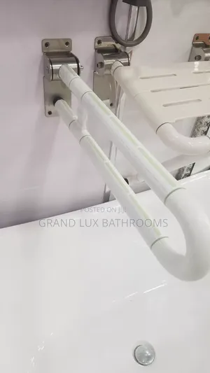 Wall-Munted Folding Bathrom Safety Grab Bar Wit Suport Seat
