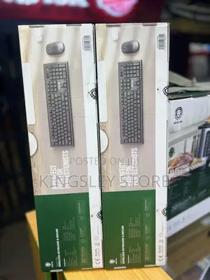 Green Lion Gkm-200 Wireless Combo Keyboard And Mouse - Black